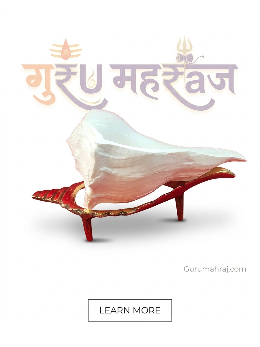 दक्षिणावर्ती शंख पीतल स्टैंड