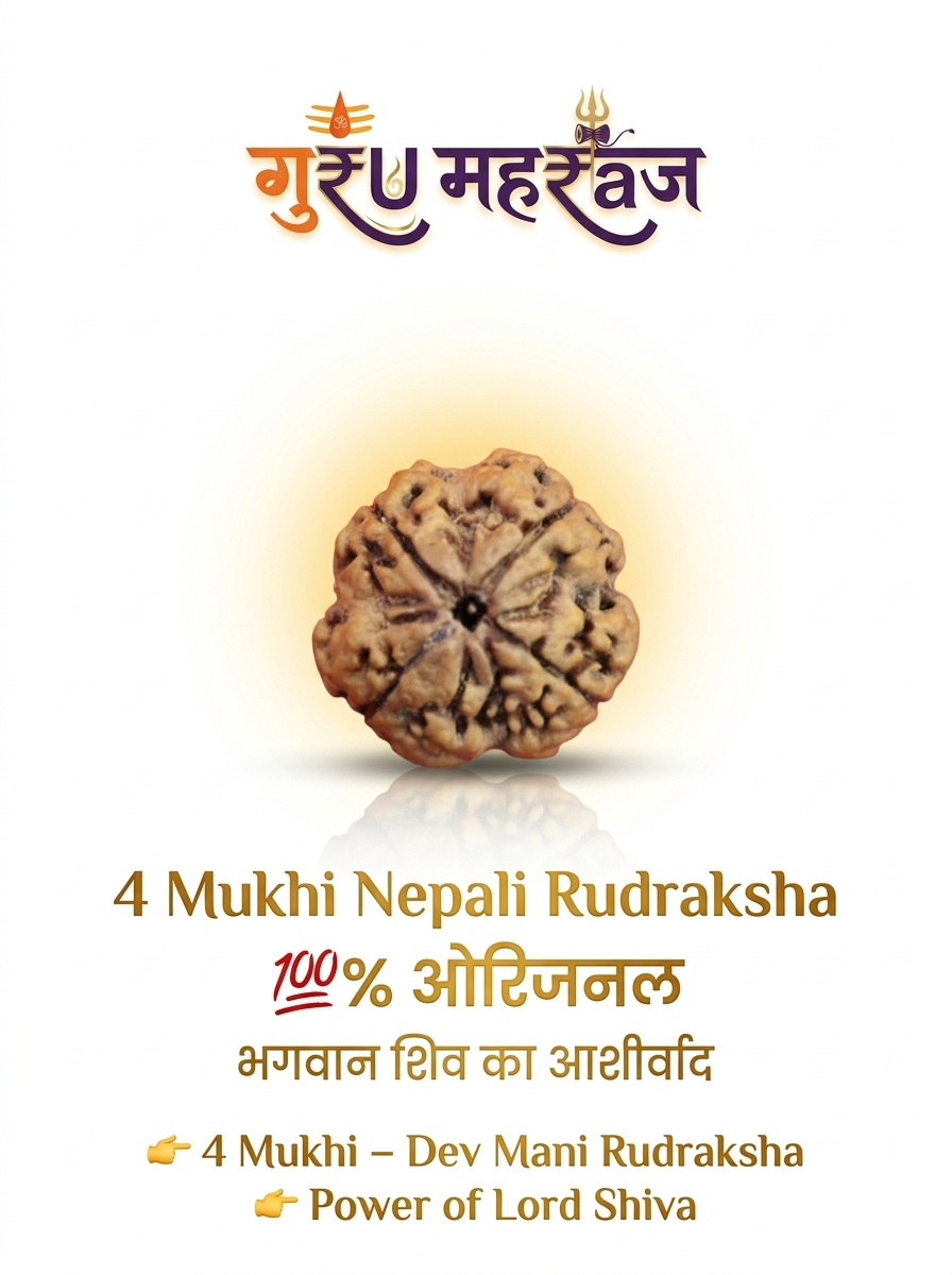 4 मुखी रुद्राक्ष नेपाली 💯% ओरिजनल