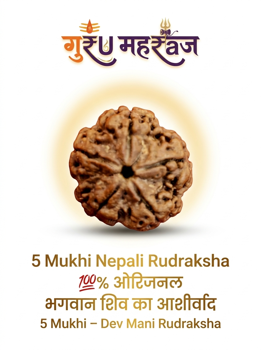 5 मुखी नेपाली रुद्राक्ष 💯 % ओरिजनल