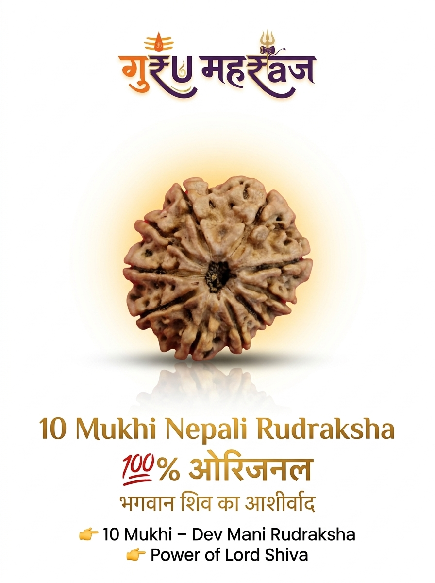 10 मुखी रुद्राक्ष नेपाली 💯% ओरिजनल