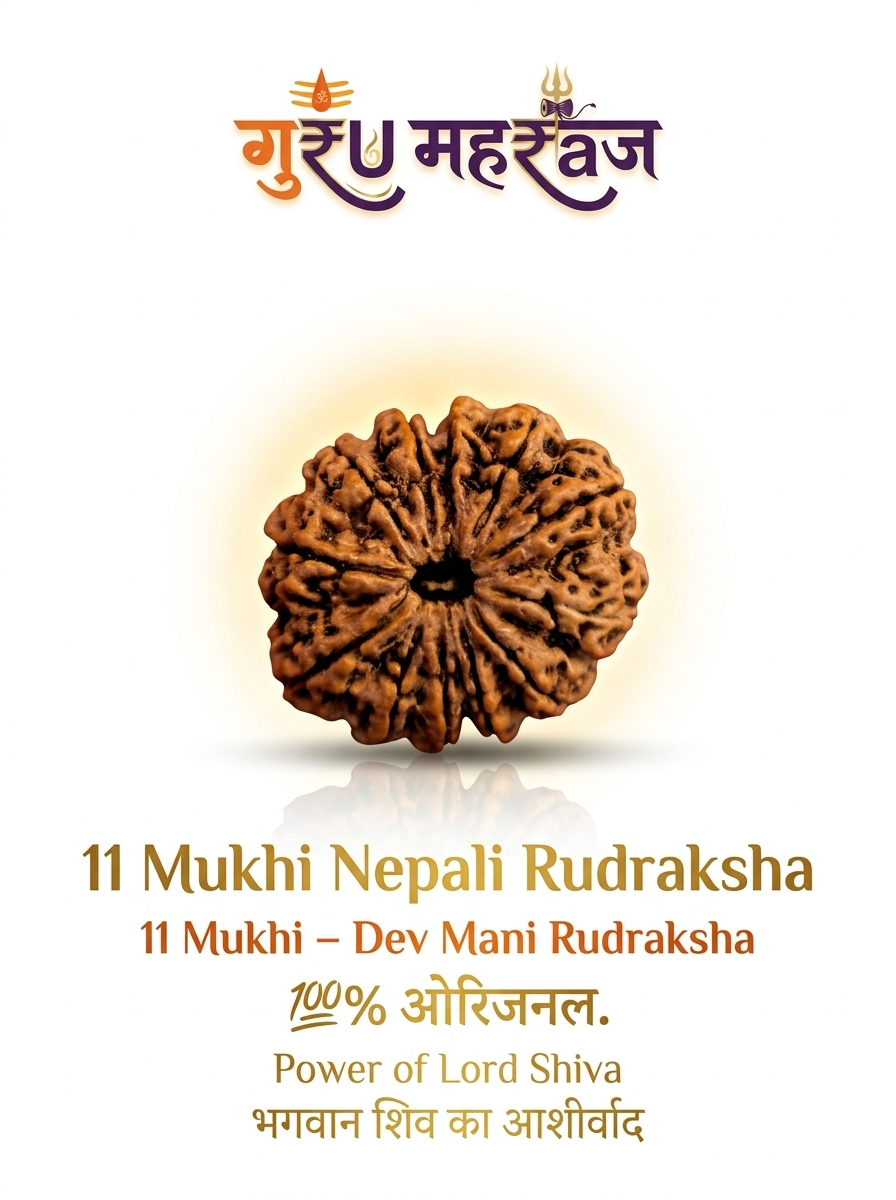11 मुखी रुद्राक्ष नेपाली 💯% ओरिजनल
