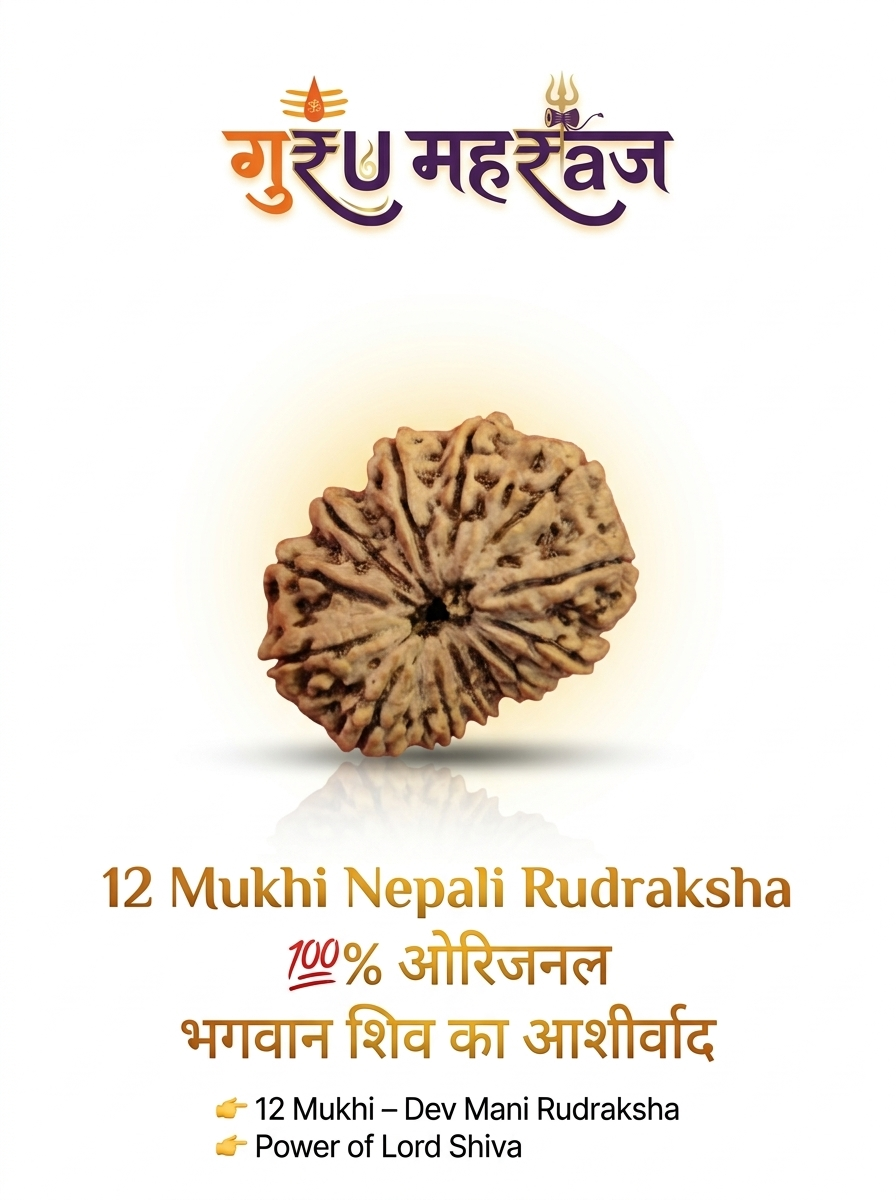 12 मुखी रुद्राक्ष नेपाली 💯% ओरिजनल